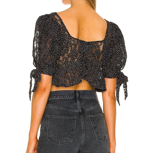 For love and lemons Leila Top In Black 1X - Picture 3 of 4